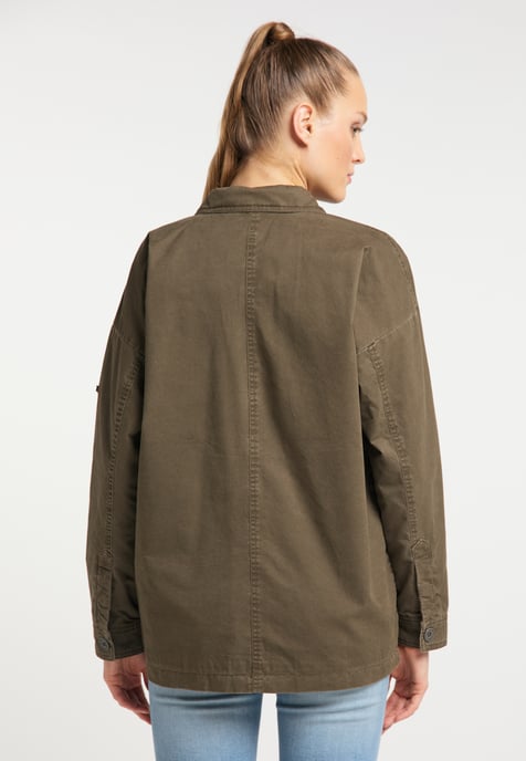 Dreimaster Lichte jas Dames militaire olijf - Image 4