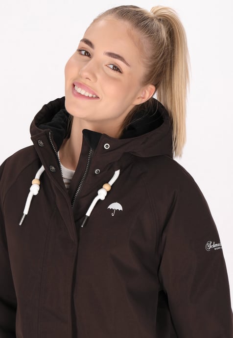 Schmuddelwedda Winter parka Dames donkerbruin - Image 5