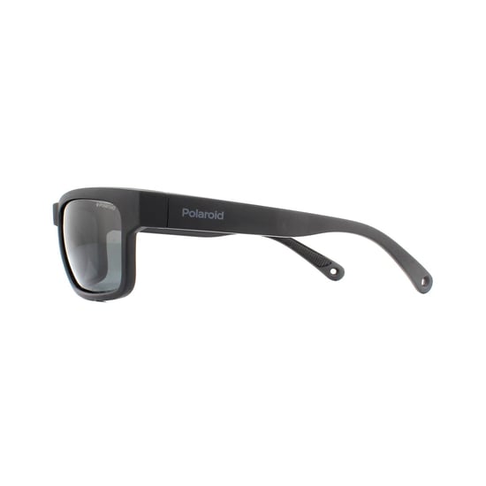 Polaroid Sport Wrap Mens Black Grey Polarized Sunglasses