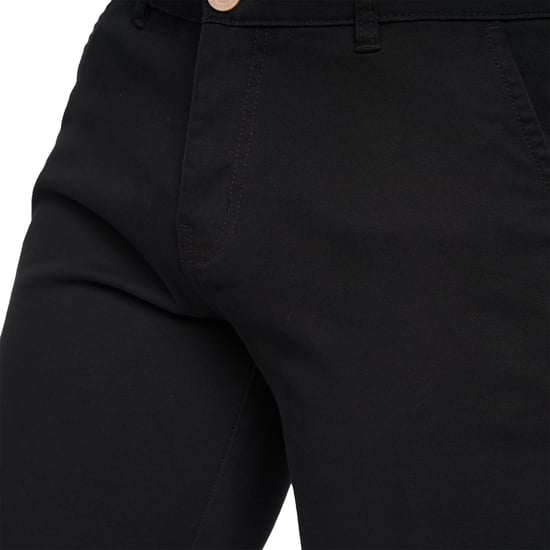 Crosshatch Heren Sinwood Chino Shorts (Zwart) - Image 3