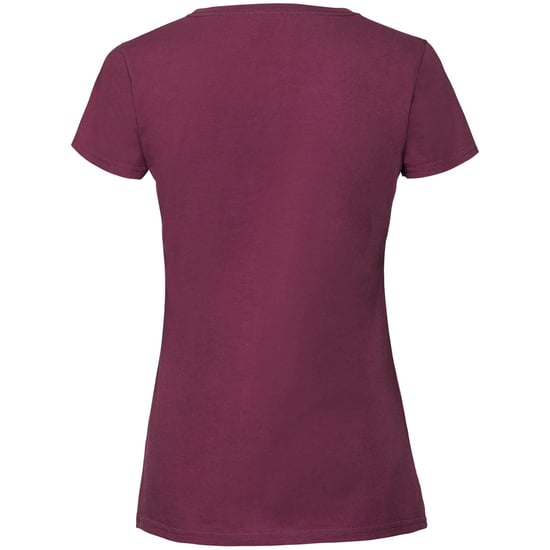 Fruit Of The Loom Vrouwen / Dames Ringgesponnen Premium T-Shirt (Oxblood) - Image 2