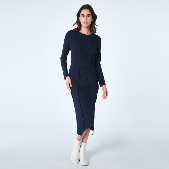 Jurk met asymmetrische structuurlijnen - Image 1