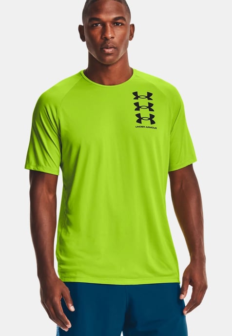 Under Armour Heren UA Tech™ Triple Logo T Shirt - Image 1