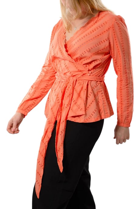 Broderie Anglais Wrap Blouse