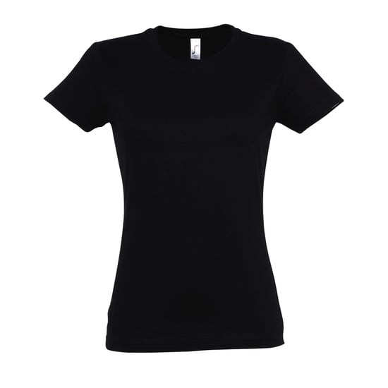 SOLS Dames/dames Imperial Heavy Short Sleeve T-Shirt (Diep zwart) - Image 1