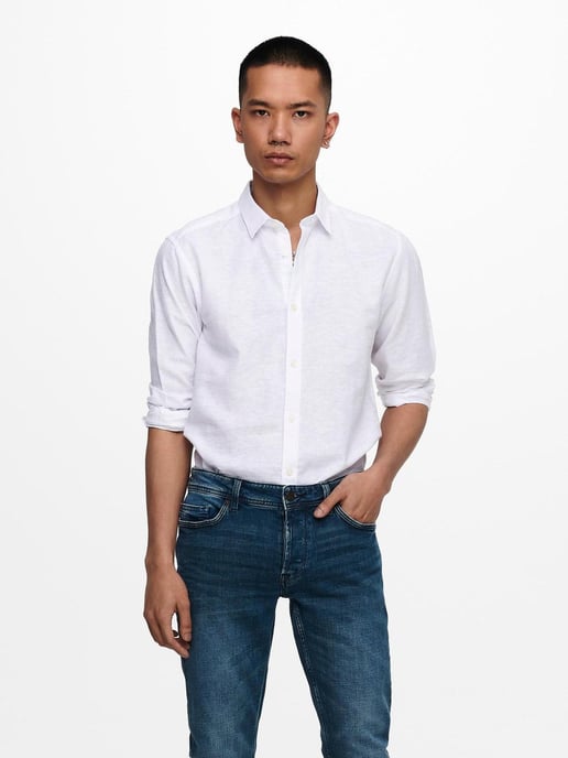 Caiden Long Sleeve Shirt - White