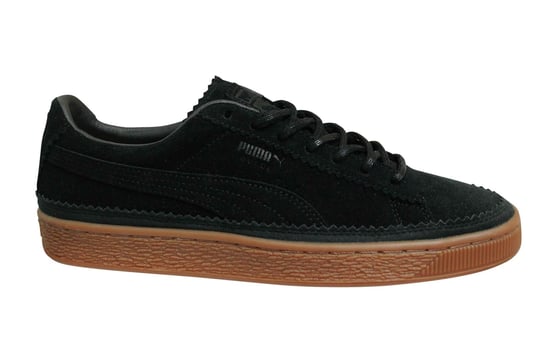 Puma Suede Classic Brogue Lace Up Black Leather Mens Trainers 366631 01
