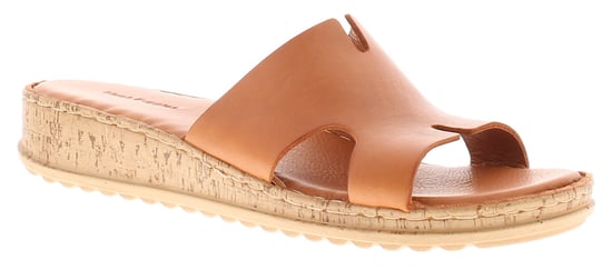 Hush Puppies Dames Sandalen Lage Hak Eloise Leer Instapper tan - Image 1