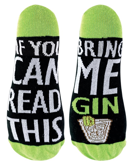 Als je dit kunt lezen, breng me... Funky sokken - Gin - Image 1