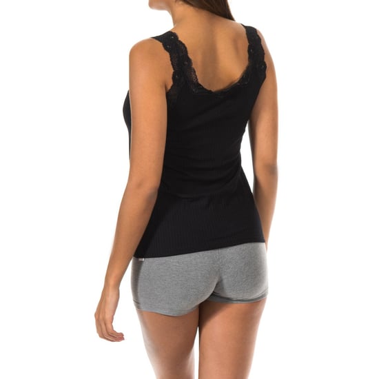 Dames-T-shirt met ronde hals en brede kanten band 1072675 - Image 3