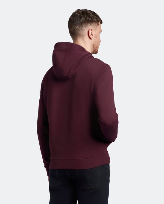 Lyle & Scott pullover hoodie in bordeauxrood - Image 4