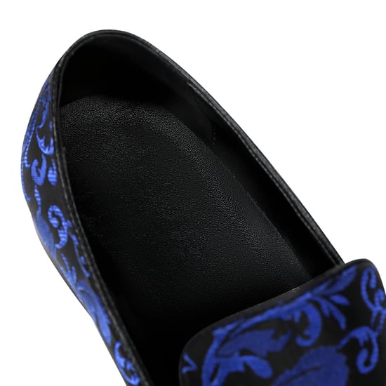 Heren Penny Loafers met Elegante Jacquard Blauw - Image 5