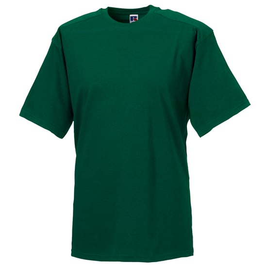 Russell Europa Heren Werkkleding Korte Mouwen Katoenen T-Shirt (Fles groen) - Image 5