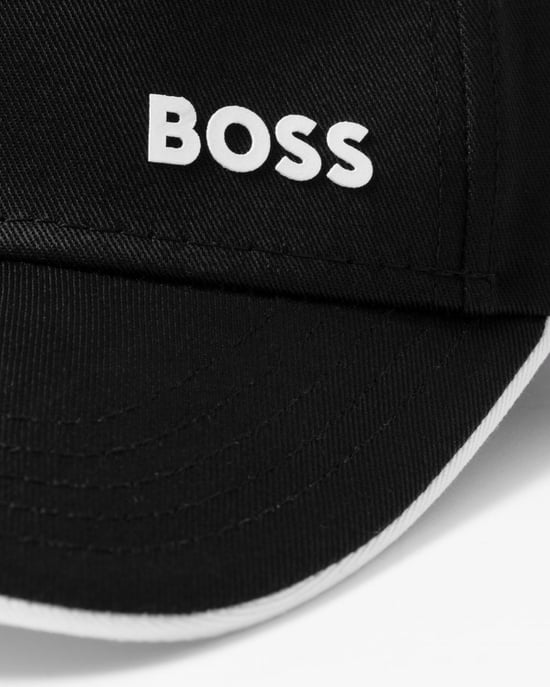 BOSS Green Bold herenpet met logoprint in keperkatoen - Image 3