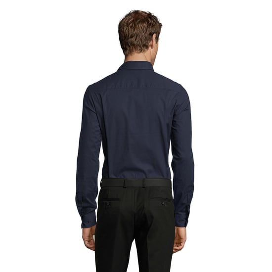 SOLS Heren Blake Stretch Shirt Met Lange Mouwen (Donkerblauw) - Image 3
