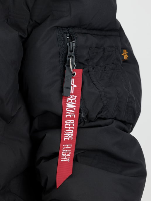 Alpha Industries Gewatteerde Hoodie Met Logo Zwart - Image 6