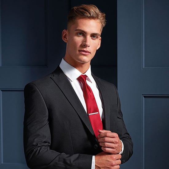 Premier Herensatineband (Smalblad) (Rood) - Image 2