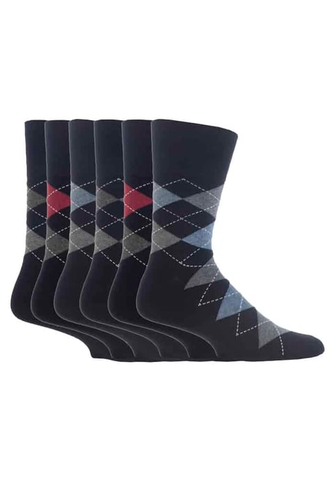 6 paar sokken zonder elastiek herensokken met zachte grip 39-45 Uk - MGG39 - Image 1