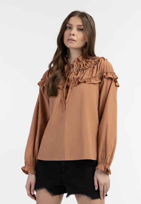 Dreimaster Blouse Dames lichte roest - Image 3