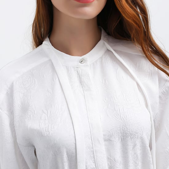 Lange gestructureerde shirt-jurk - Image 5