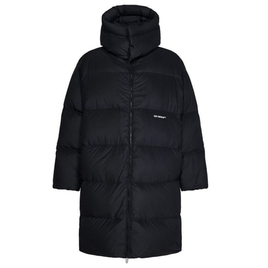 Off-White Bounce Hooded Black Long Puffer Jacket