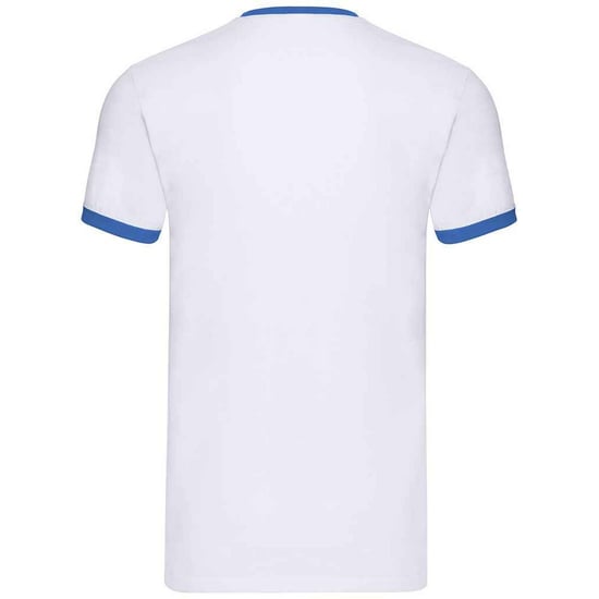 Fruit of the Loom Heren Ringer Contrast T-shirt (Wit/royaal blauw) - Image 2