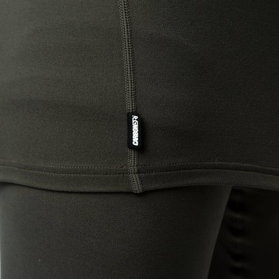 Bodyfit Crew Neck Baselayer Dark Khaki