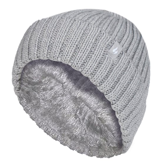 Heat Holders Dikke dikke geribbelde muts voor meisjes - Wolkengrijs - Image 1