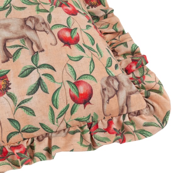 Wylder Tropics Okara Olifant Geprinte Ruffle Kussenhoes - Image 4