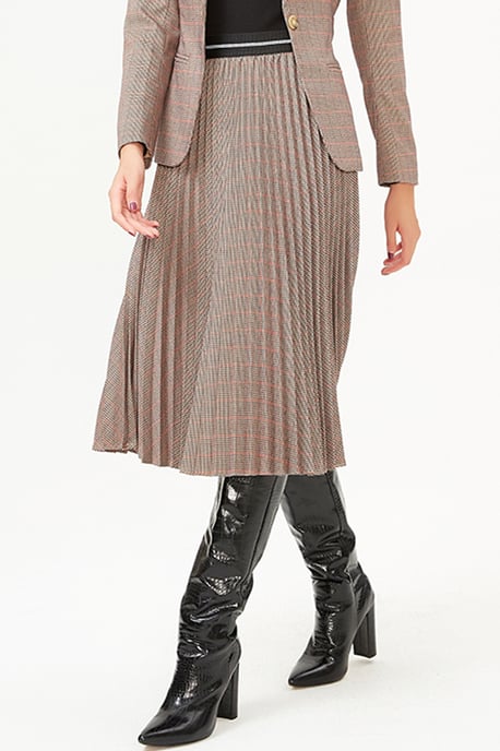 Geplooide rok en contrasterende elastische taille - Image 2