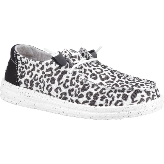 HEYDUDE Wendy Leopard Cotton Blend zwart/grijze damesschoenen - Image 1