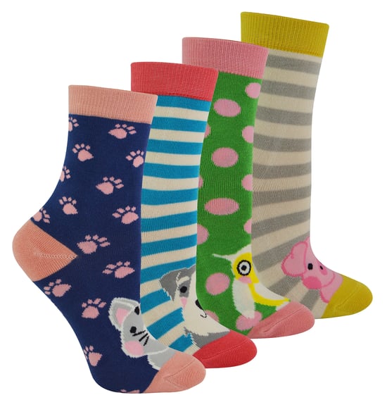 Miss Sparrow - Set van 4 bamboesokken voor meisjes - Diverse - Image 1