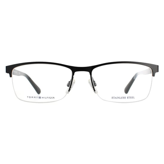 Tommy Hilfiger Half Rimless Mens Matte Black  TH 1528