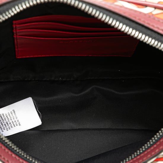 Vintage Burberry TB Monogram Nylon Paddy Crossbody Oranje - Image 4