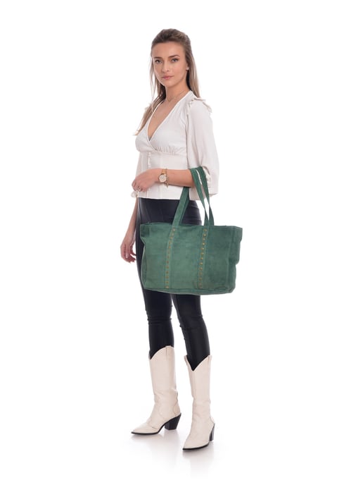 Carla Ferreri SS22 CF 8127 Groen Rundleer Tas - Image 5
