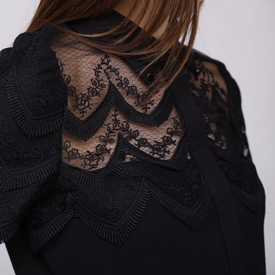 Geschulpte rand kanten shirt - Image 5