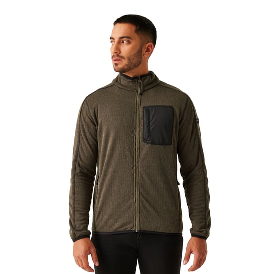 Regatta Mens Kitom Full Zip Fleece Jacket (Crocodile Marl)