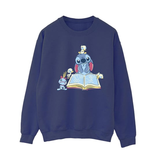 Disney Dames/Dames Lilo & Stitch Boek Lezen Sweatshirt (Marineblauw) - Image 1