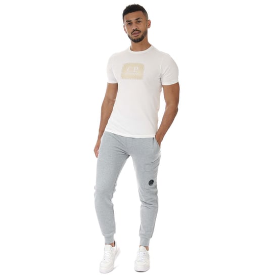 Men's C.P. Company Box Centre Logo T-Shirt in White