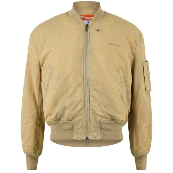 Off-White Diag Tab Vintage Beige Bomber Jacket