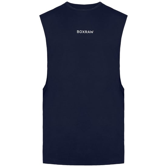 BoxRaw SMRT-TEC Mens Navy Blue Muscle Tank Top