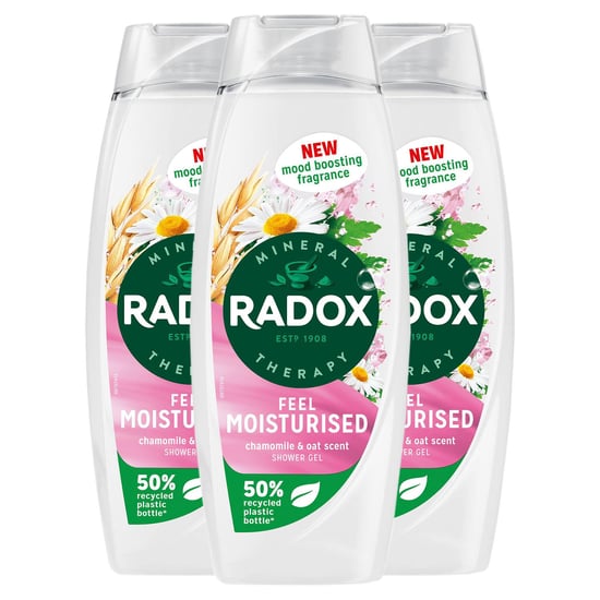 Radox Mineral Therapy Shower Gel Feel Moisturised Mood Boosting 450ml, 3 Pack