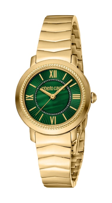 RC5L056M0065 Roberto Cavalli 4894626219283 Women Quartz Stainless Stee lDark Green & MOP Stainless Steel 5 ATM 30 mm - Image 1