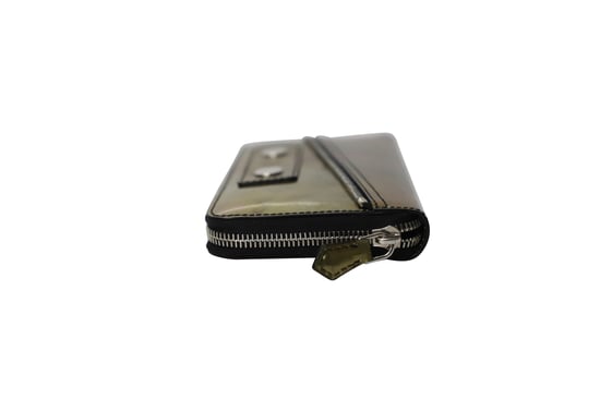 Alexander McQueen Rits Lange Portefeuille met Metalen Stud Detail in Gouden Leer - Image 4