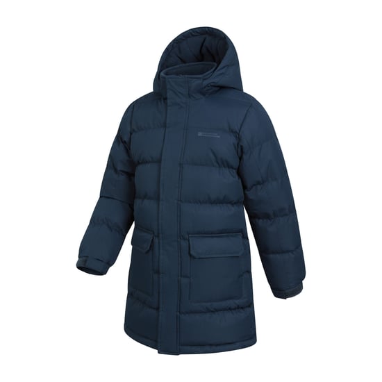 Mountain Warehouse Waterafstotende gewatteerde longline jas voor kinderen/Kinderen (Donkerblauw) - Image 3