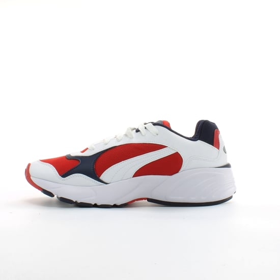 Puma Cell Viper White Red Textile Mens Lace Up Trainers 369505 03