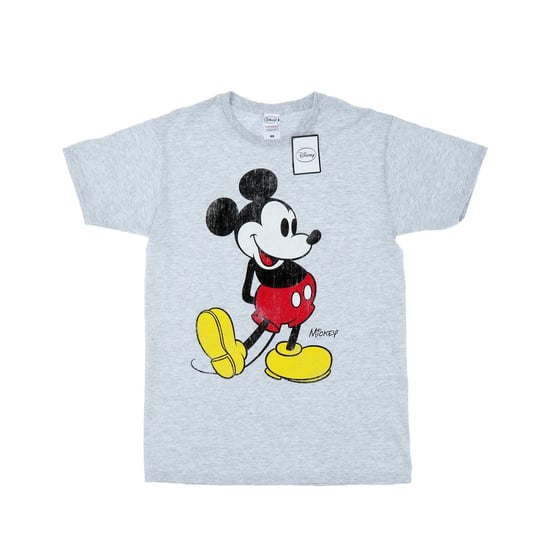 Disney Heren Mickey Mouse Classic Kick T-Shirt (Heide Grijs) - Image 1