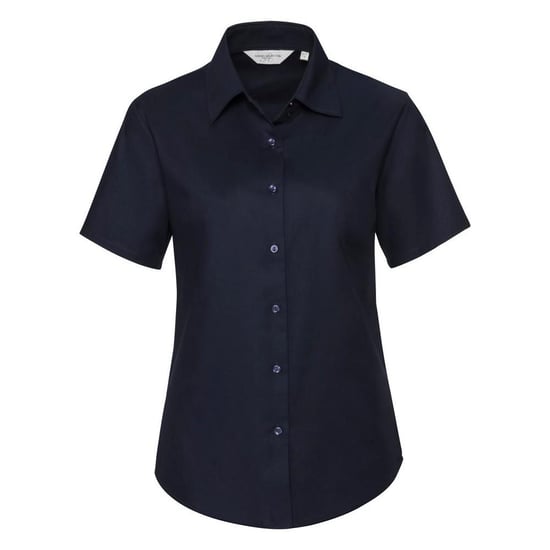 Russell Collectie Dames/Dames Korte Mouw Easy Care Oxford Shirt (Heldere marine) - Image 1