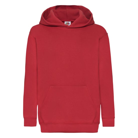 Fruit Of The Loom Kinder Unisex Sweatshirt Met Capuchon / Hoodie (Rood) - Image 1