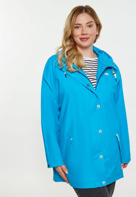 Schmuddelwedda Ronde regenjas Dames Cyaan blauw - Image 3